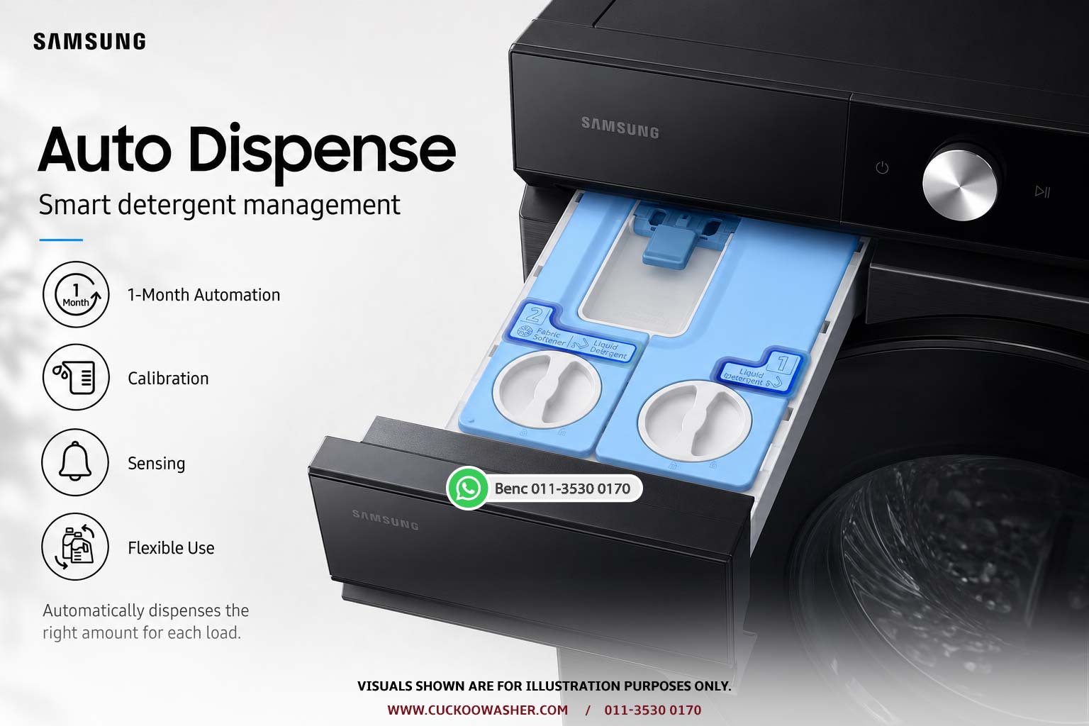 Samsung washer dryer Auto Dispense feature