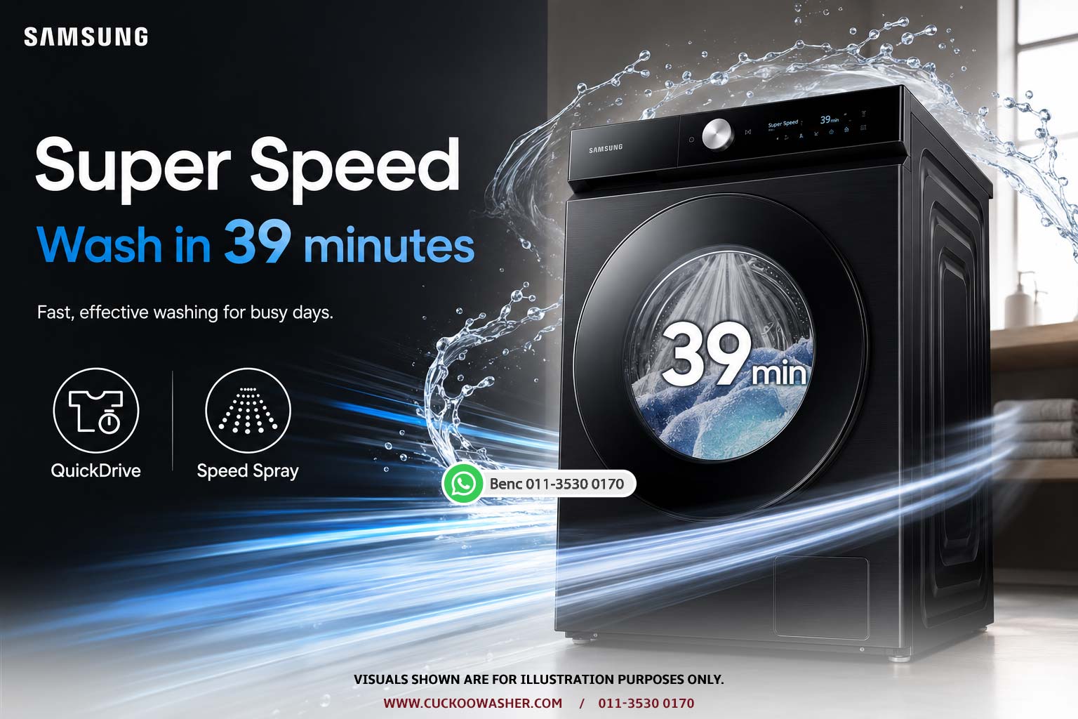 Samsung washer dryer Super Speed feature